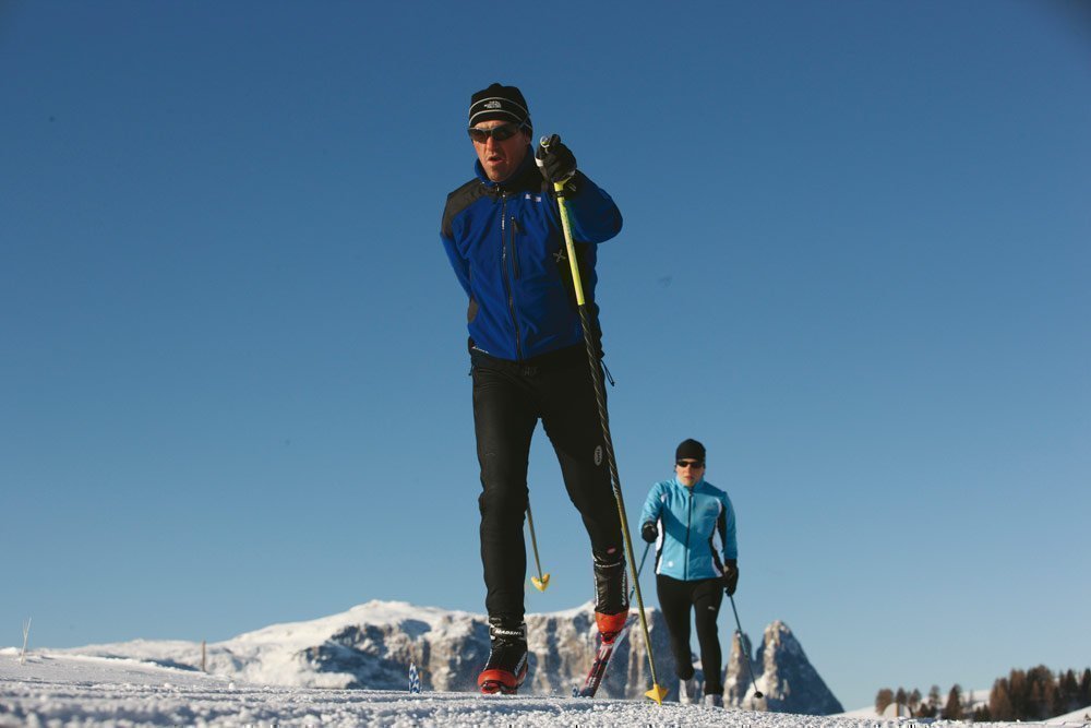 Skilanglauf auf schneesicheren Loipen im Langlaufurlaub in Südtirol